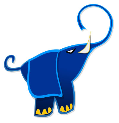 Blue Elephant clipart
