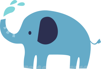 Blue Elephant clipart