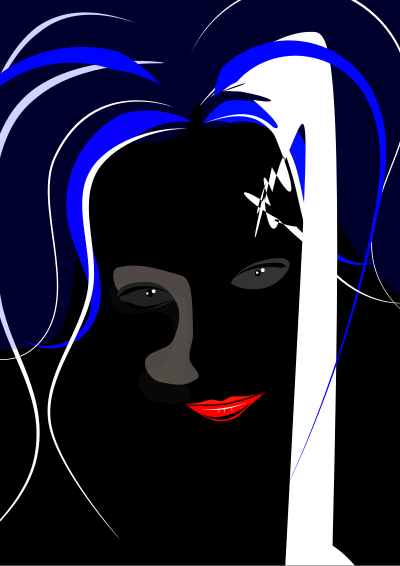 Blue face clipart
