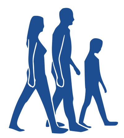 Blue Family Silhouette clipart
