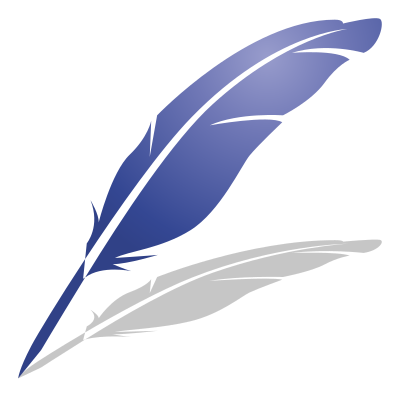 Blue feather clipart