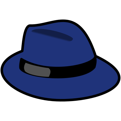Blue Fedora clipart