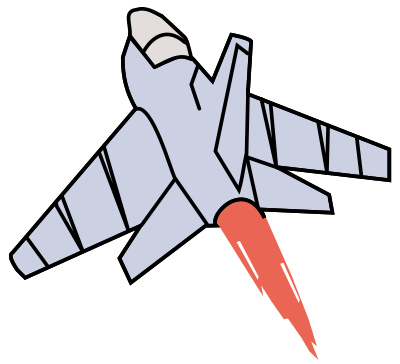 Blue Fighter Jet clipart