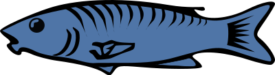 Blue fish clipart