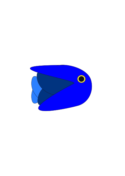 Blue Fish clipart