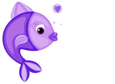 Blue Fish Love clipart