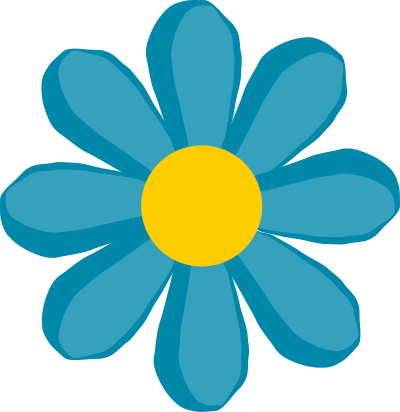 Blue flower clipart