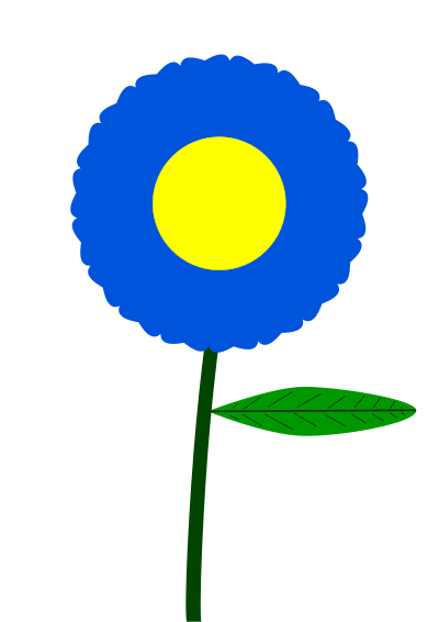 Blue flower clipart