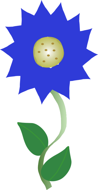 Blue flower clipart