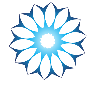 Blue flower logo concept clipart