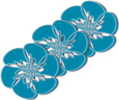 Blue flowers clipart