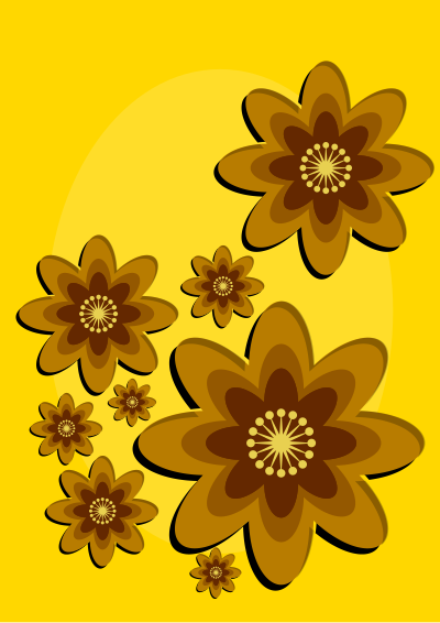 Blue fowers clipart