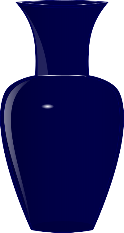 Blue glass vase clipart