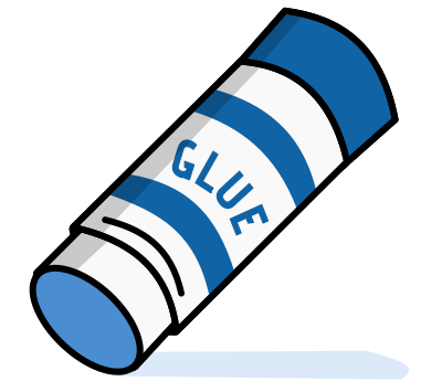 Blue Glue Stick clipart