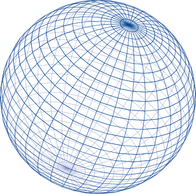 Blue grid sphere clipart