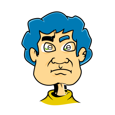 Blue hair clipart