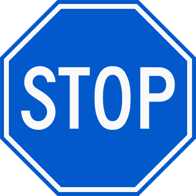 Blue Hawaiian Stop Sign clipart