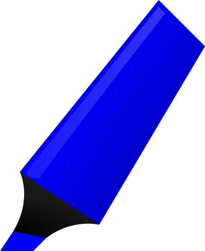 Blue Highlighter clipart
