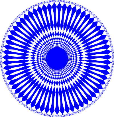 Blue hole abstract clipart