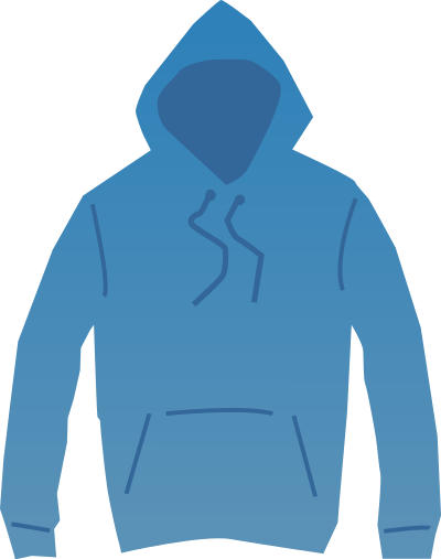 Blue hoodie clipart