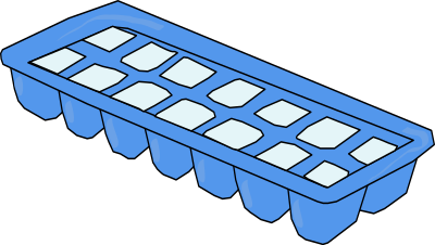 Blue Ice Cube Tray clipart