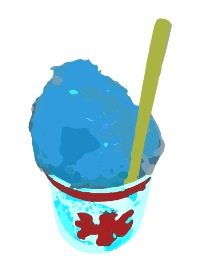 Blue Kakigori clipart