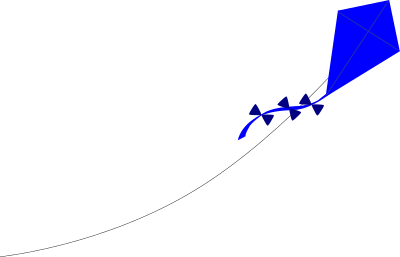 Blue Kite clipart