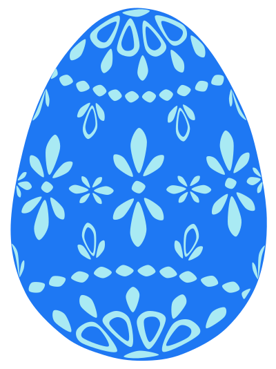 Blue Lace Easter Egg clipart