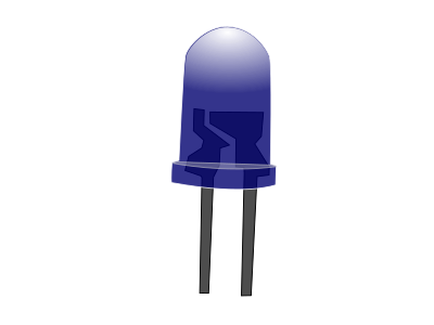 Blue LED Lamp (Off) clipart