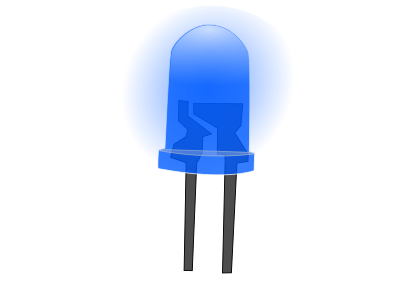 Blue LED Lamp (On) clipart