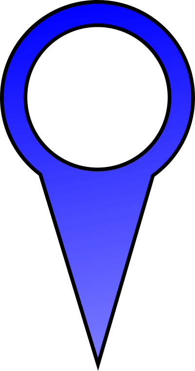 Blue Map Pin clipart