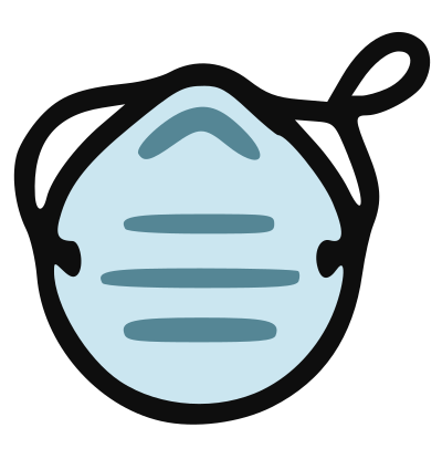 Blue Medical Mask clipart