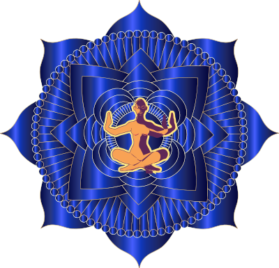 Blue Meditation Mandala clipart
