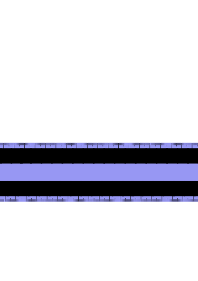 Blue metric ruler clipart
