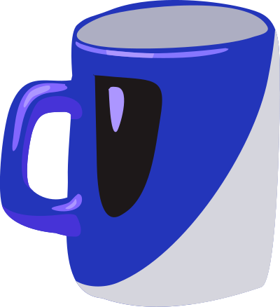 Blue mug clipart