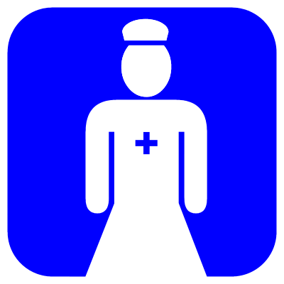 Blue Nurse Icon 2 clipart