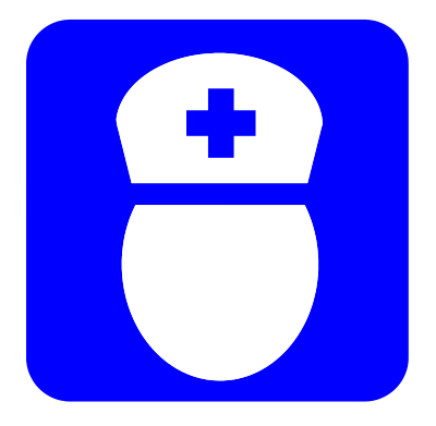 Blue Nurse Icon clipart