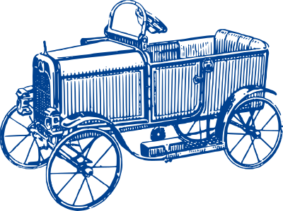 Blue Old Car clipart