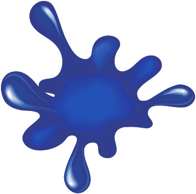 Blue paint splat clipart