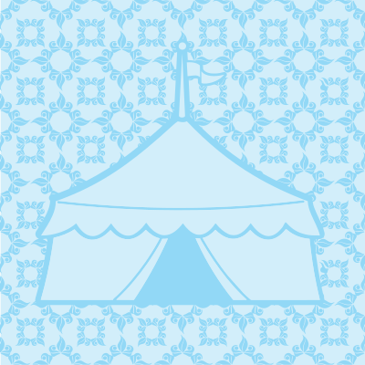 Blue Patterned Circus Tent clipart