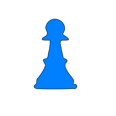 Blue pawn clipart