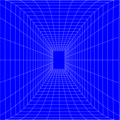 Blue Perspective Grid Distorted 11 clipart