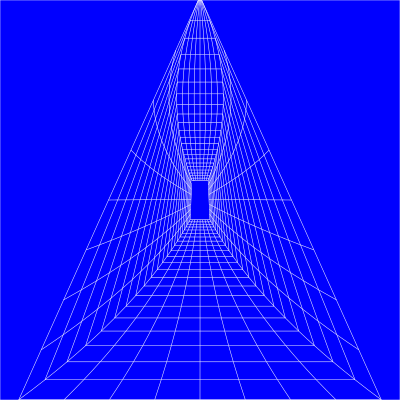 Blue Perspective Grid Distorted 14 clipart