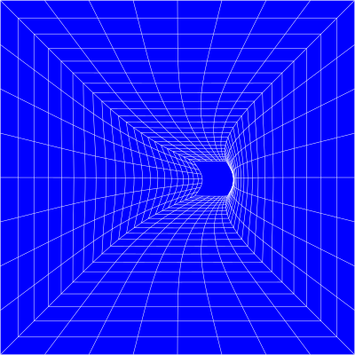 Blue Perspective Grid Distorted 3 clipart