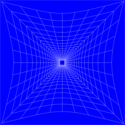 Blue Perspective Grid Distorted 5 clipart