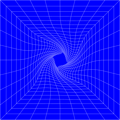 Blue Perspective Grid Distorted 6 clipart