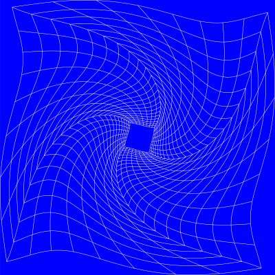 Blue Perspective Grid Distorted 7 clipart