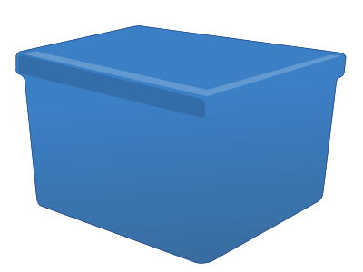 Blue Plastic Box Filled With Paper clipart