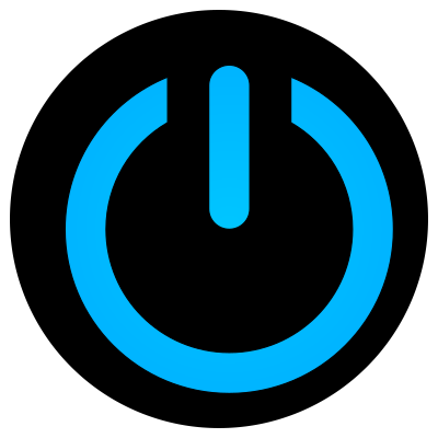 Blue Power Sign Button clipart