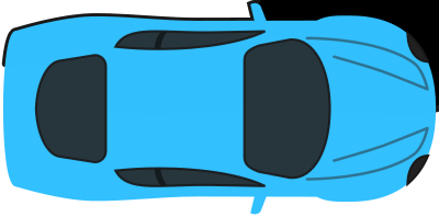 Blue Racing Car (Top View) clipart